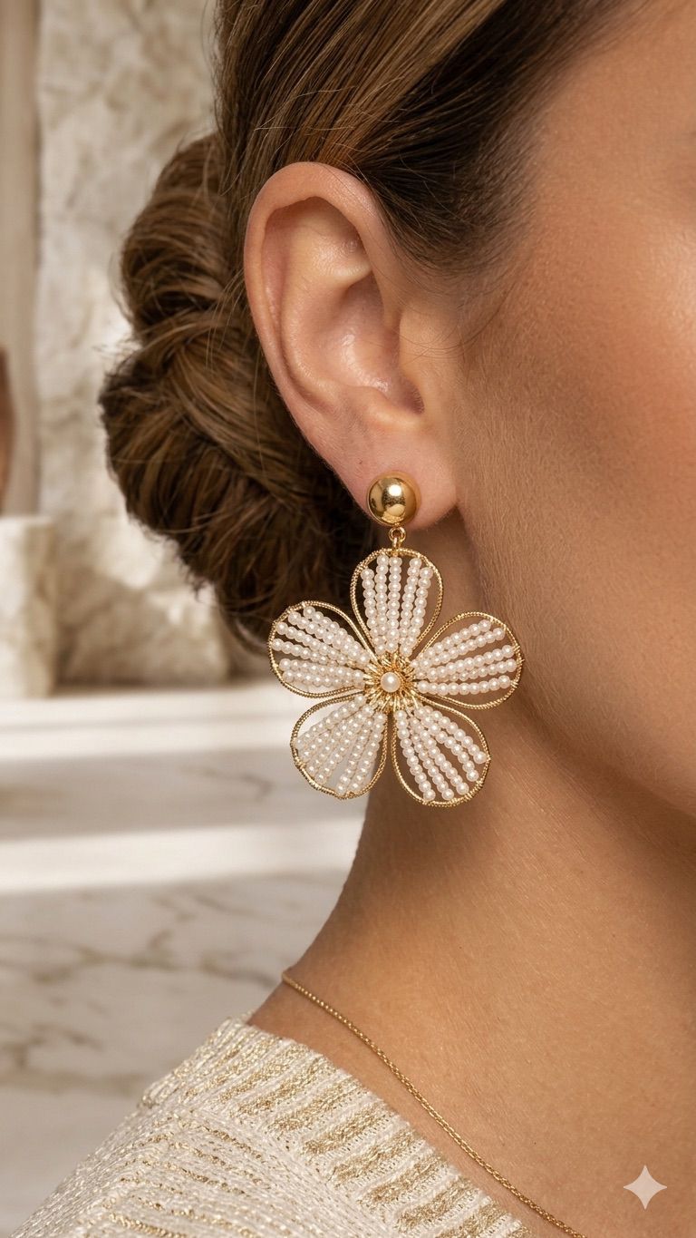 aretes flower