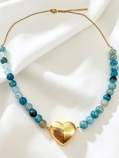 Collar Corazón Ágatas
